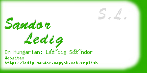 sandor ledig business card